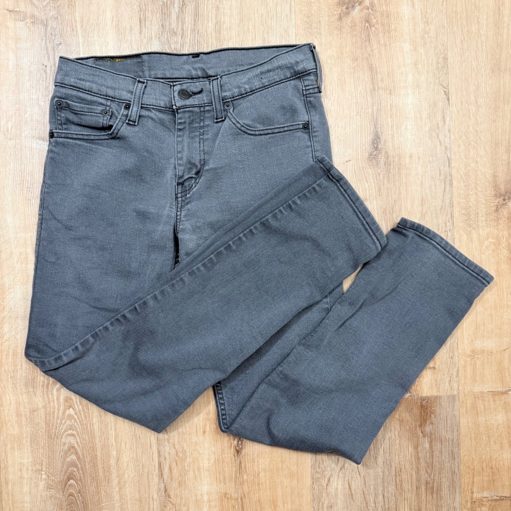 Levis 511 Slim Fit Jeans Mens 29x30‎ Charcoal Grey Stretch Denim Pants